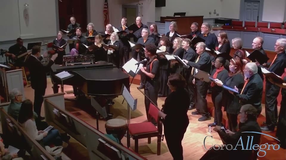 A still from CoroAllegro performing Dear Theodosia.