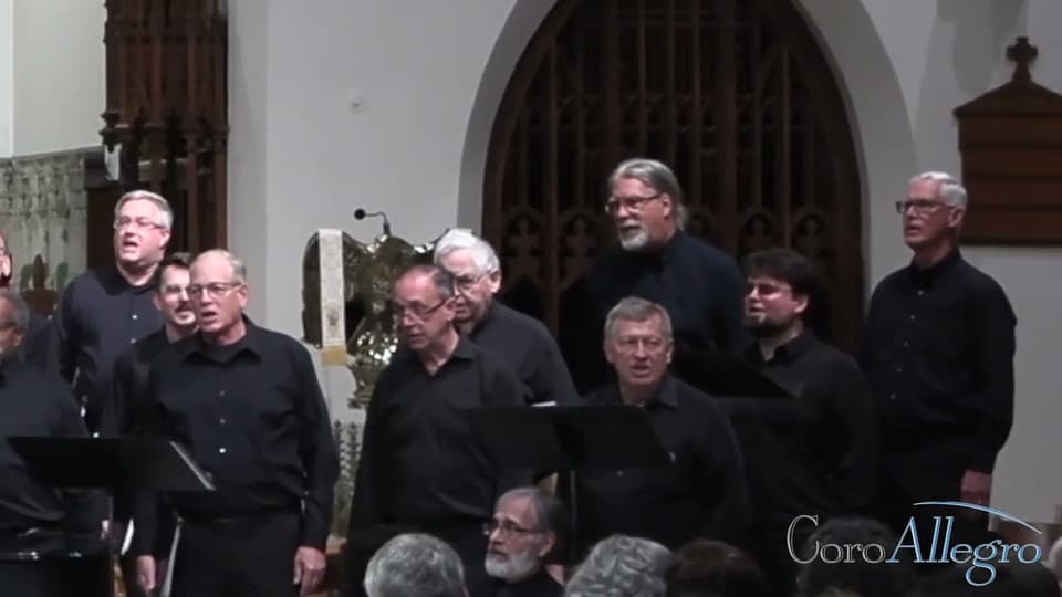 A still from CoroAllegro performing I Hear America Singing.