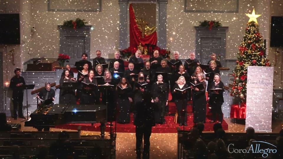 A still from CoroAllegro performing Stars.