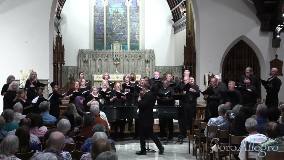 A still from CoroAllegro performing I Dream a World.